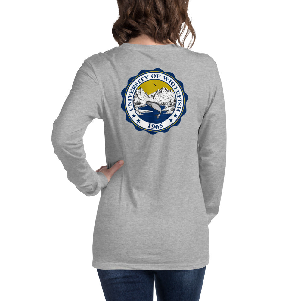 Women's / Unisex Long Sleeve Tee Traditional Crest Back