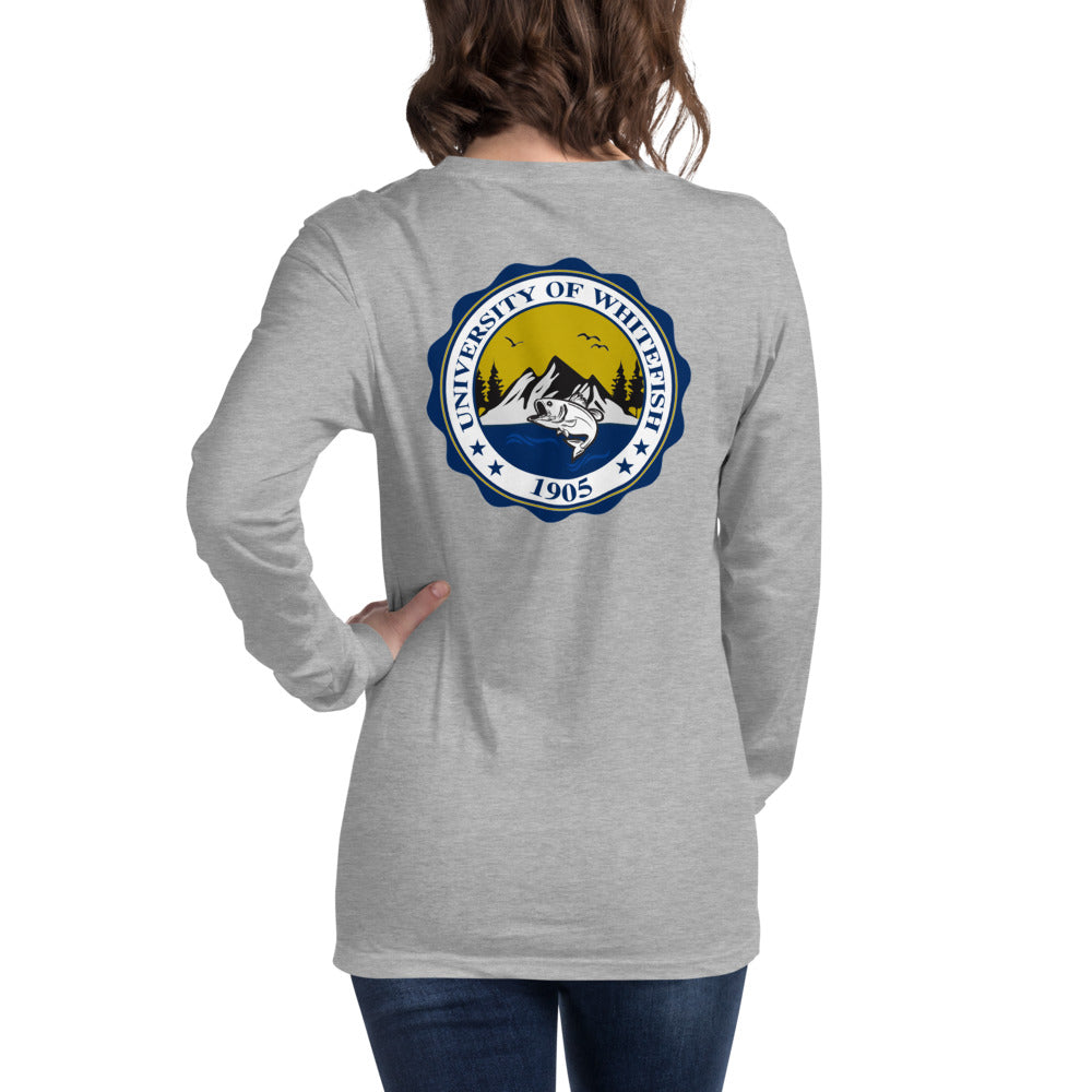 Women's / Unisex Long Sleeve Tee Modern Crest Back