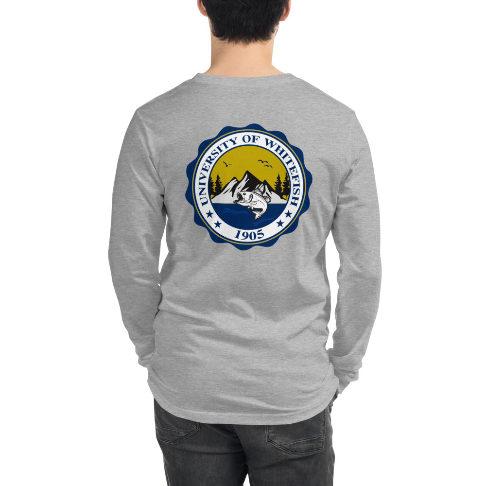 Men's / Unisex Long Sleeve Tee Modern Crest Back