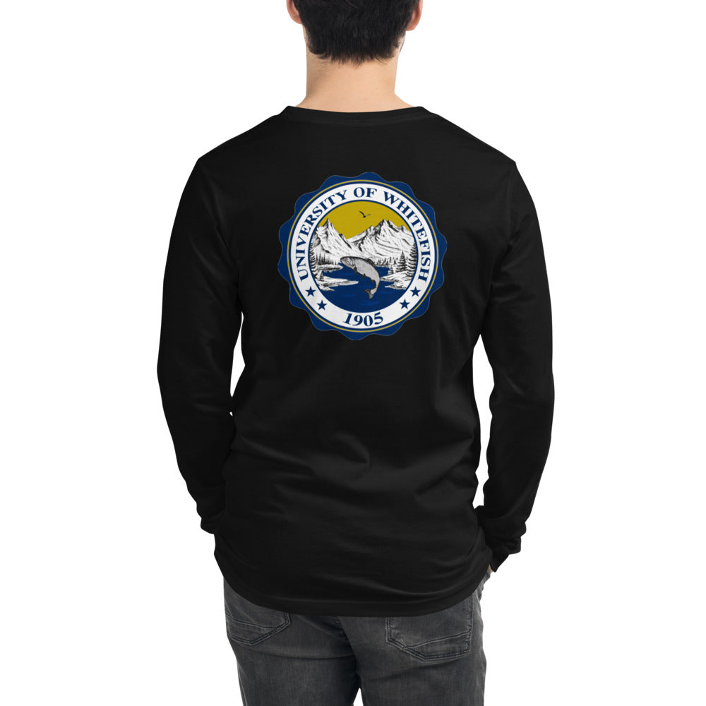 Men's / Unisex Long Sleeve Tee Traditional Crest Back