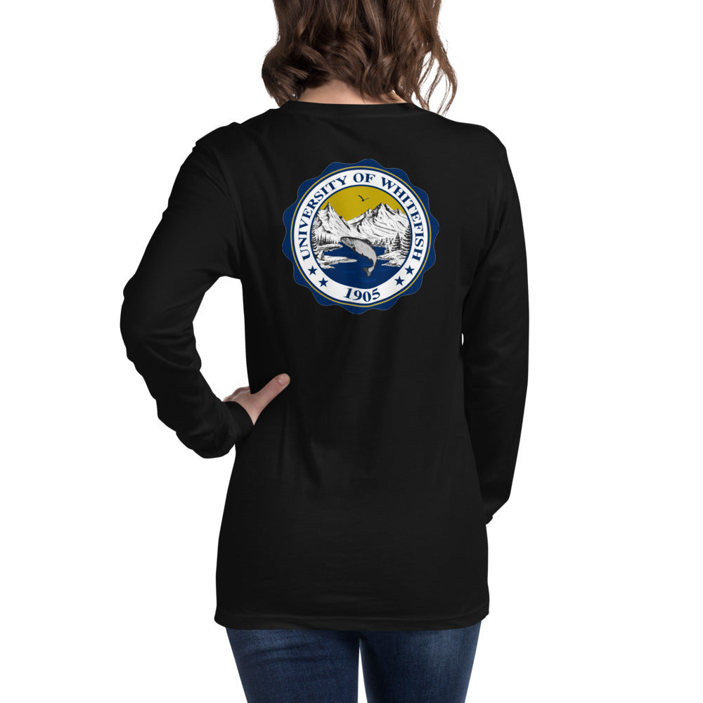 Women's / Unisex Long Sleeve Tee Traditional Crest Back