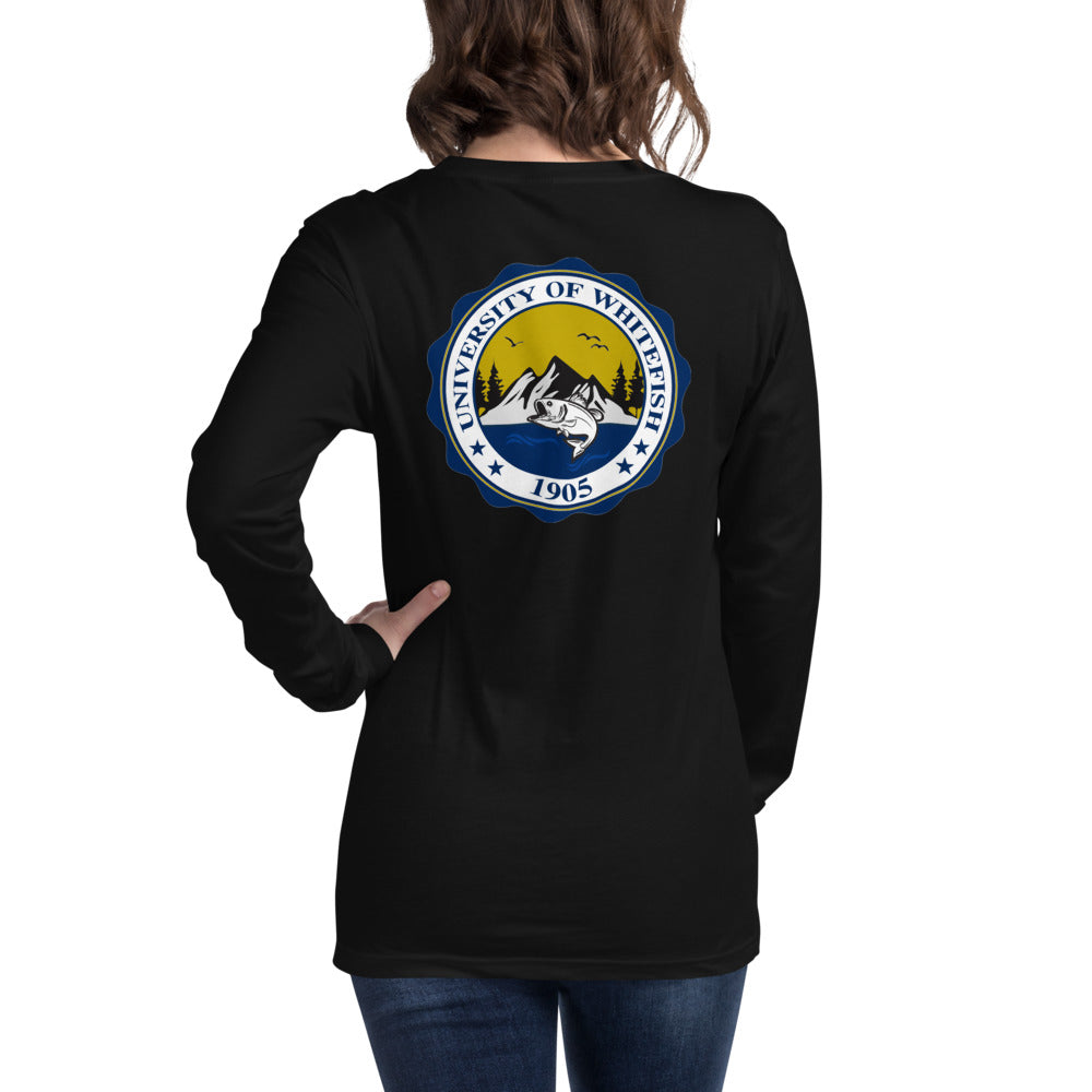 Women's / Unisex Long Sleeve Tee Modern Crest Back