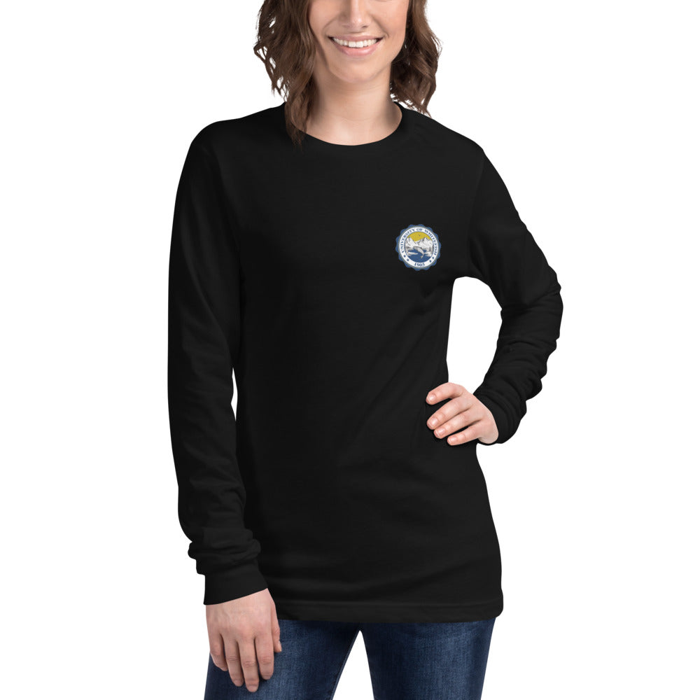 Women's / Unisex Long Sleeve Tee Traditional Crest Back