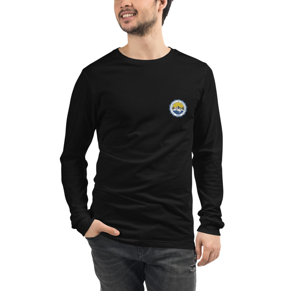 Men's / Unisex Long Sleeve Tee Modern Crest Back
