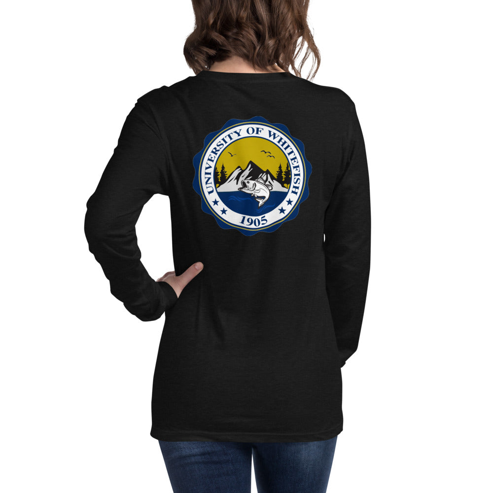 Women's / Unisex Long Sleeve Tee Modern Crest Back
