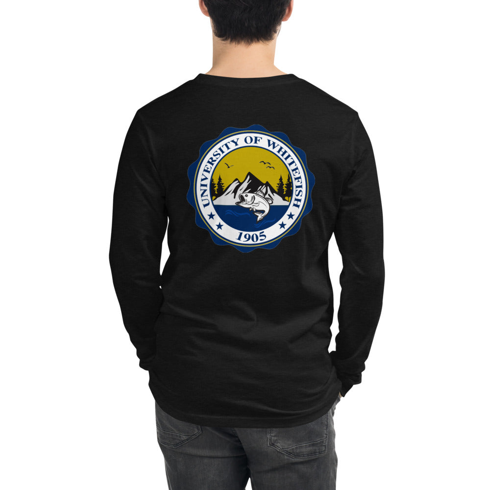 Men's / Unisex Long Sleeve Tee Modern Crest Back