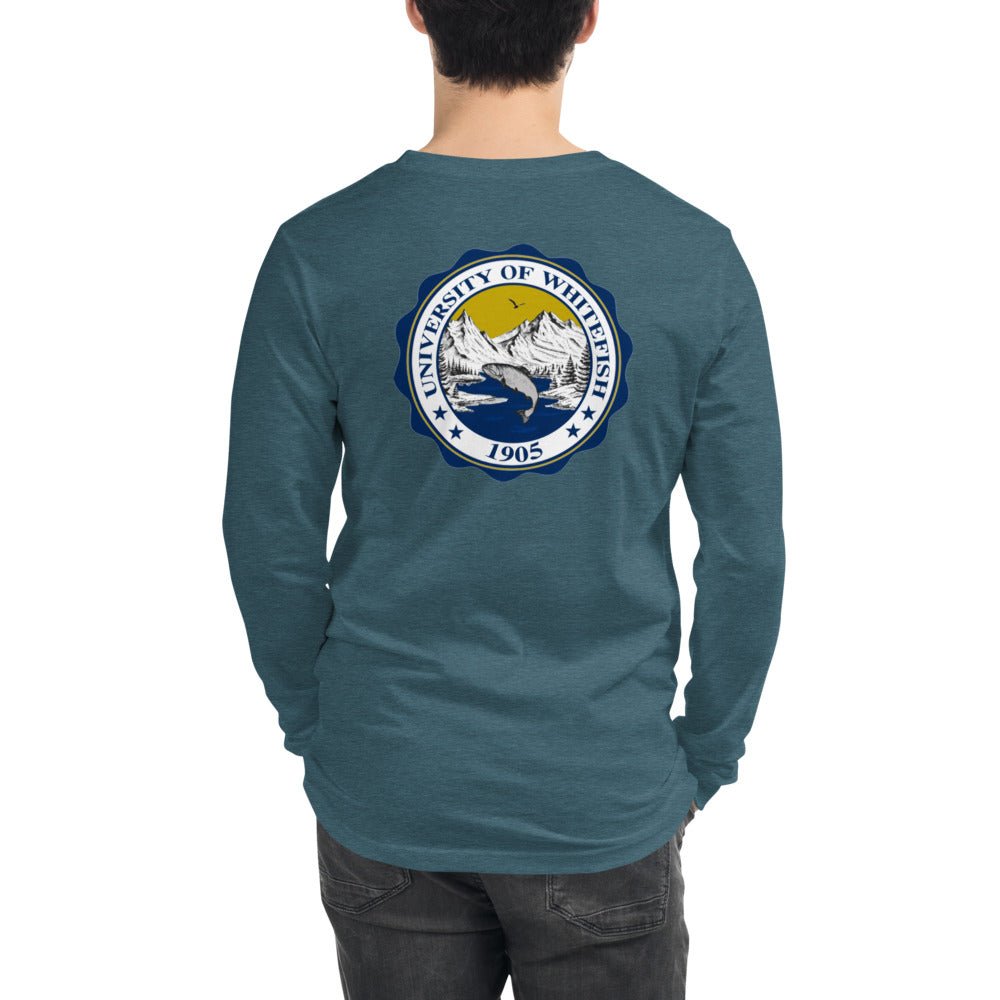 Men's / Unisex Long Sleeve Tee Traditional Crest Back