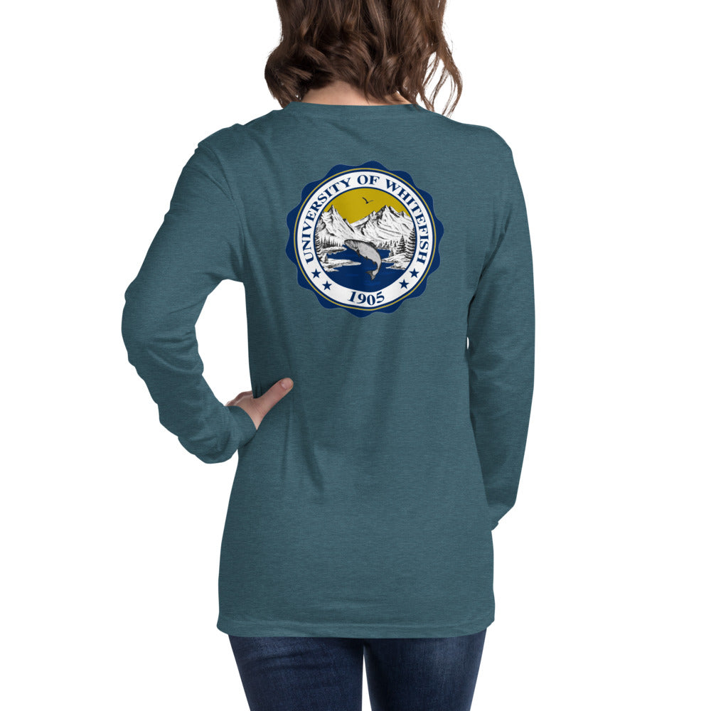 Women's / Unisex Long Sleeve Tee Traditional Crest Back