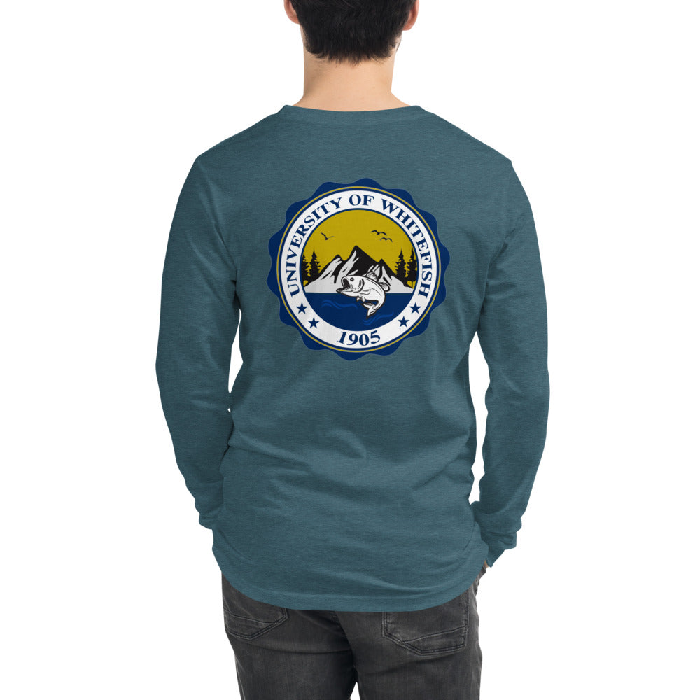 Men's / Unisex Long Sleeve Tee Modern Crest Back