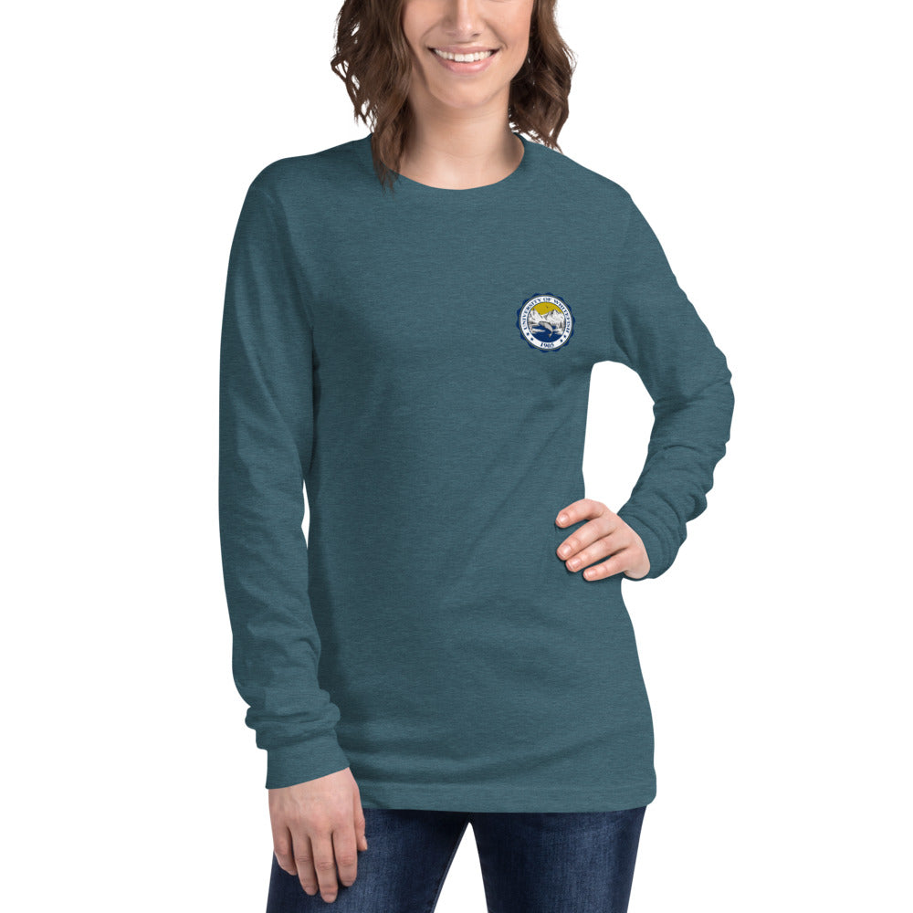 Women's / Unisex Long Sleeve Tee Traditional Crest Back