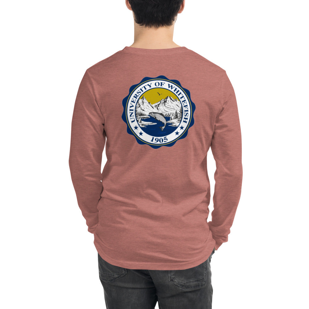 Men's / Unisex Long Sleeve Tee Traditional Crest Back