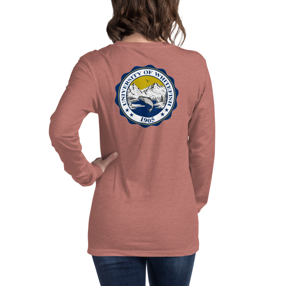Women's / Unisex Long Sleeve Tee Traditional Crest Back