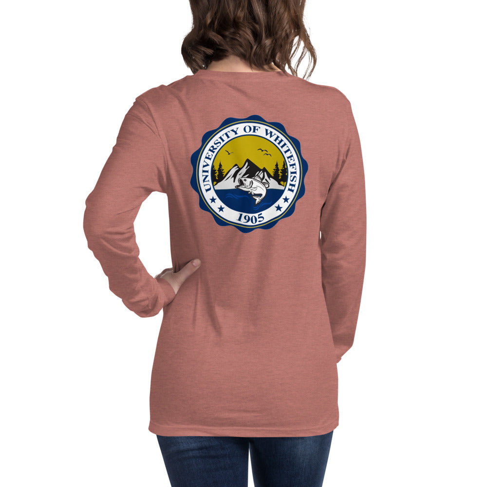 Women's / Unisex Long Sleeve Tee Modern Crest Back