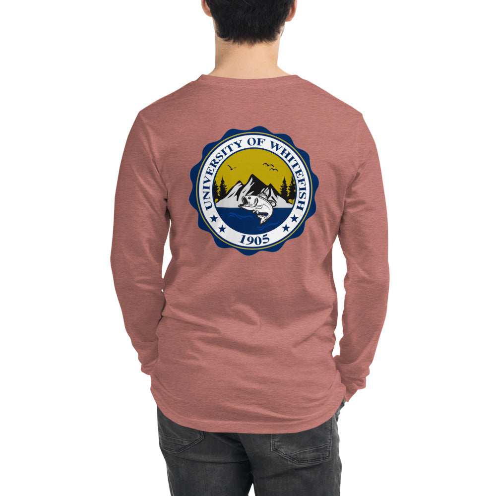 Men's / Unisex Long Sleeve Tee Modern Crest Back
