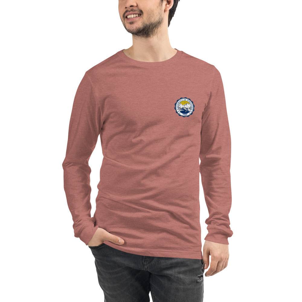 Men's / Unisex Long Sleeve Tee Traditional Crest Back