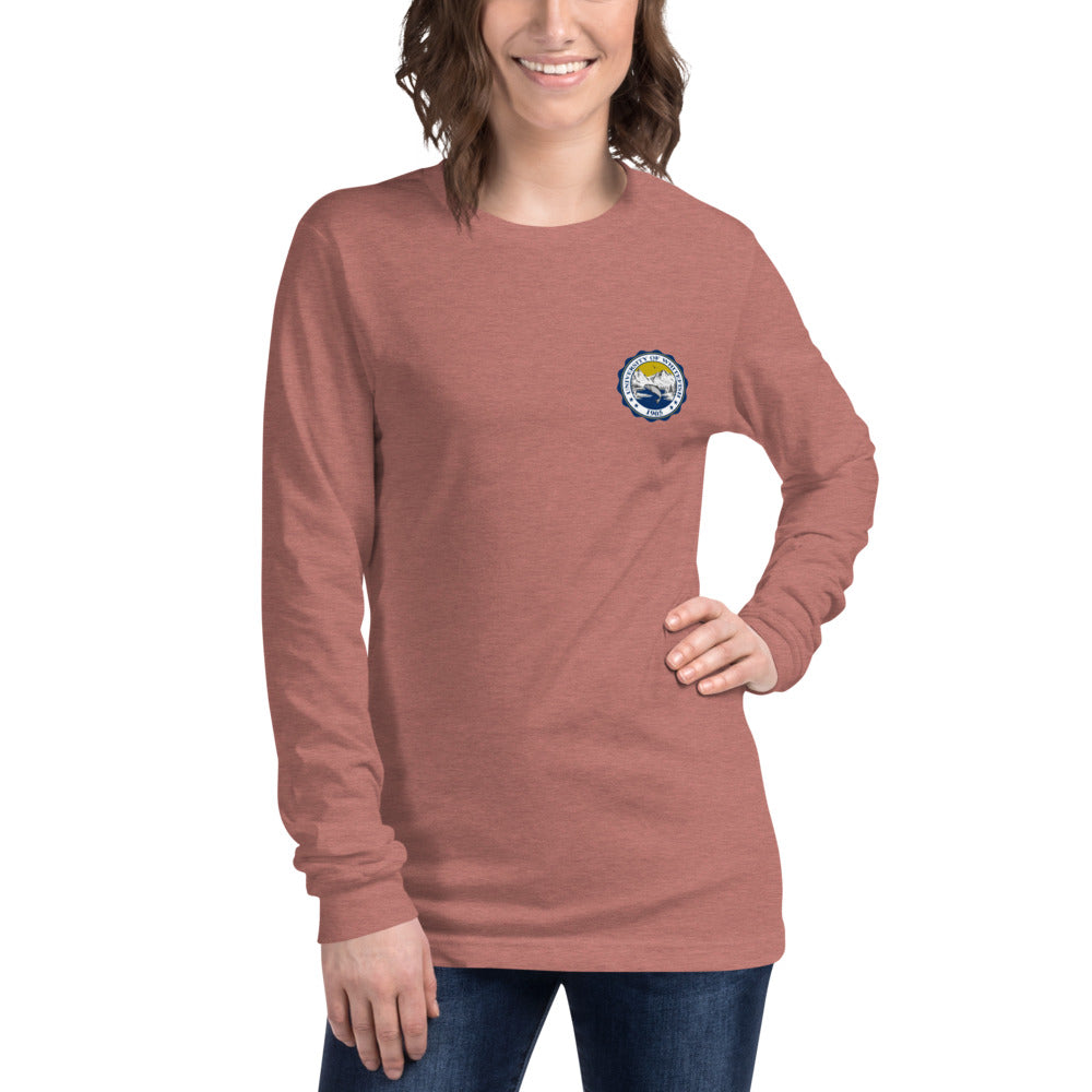 Women's / Unisex Long Sleeve Tee Traditional Crest Back