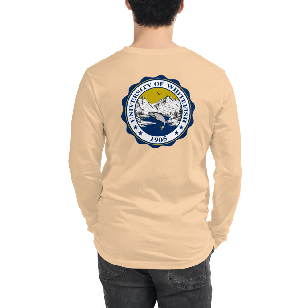 Men's / Unisex Long Sleeve Tee Traditional Crest Back
