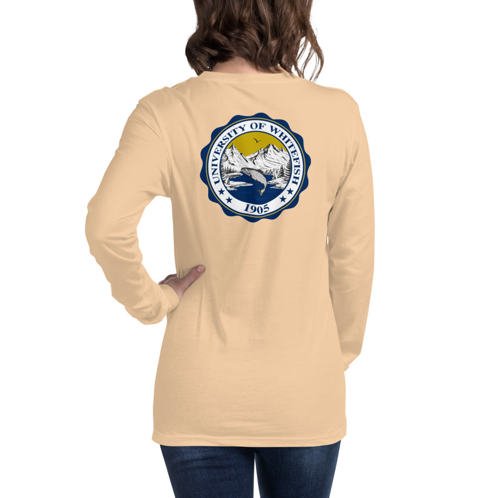 Women's / Unisex Long Sleeve Tee Traditional Crest Back