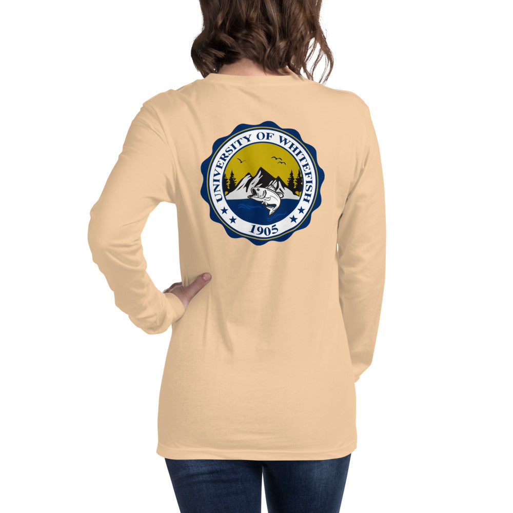 Women's / Unisex Long Sleeve Tee Modern Crest Back
