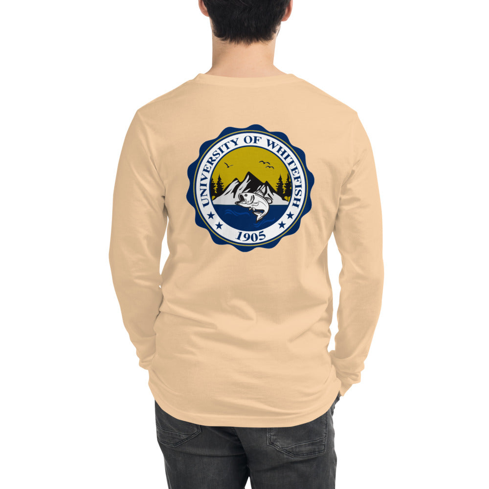 Men's / Unisex Long Sleeve Tee Modern Crest Back