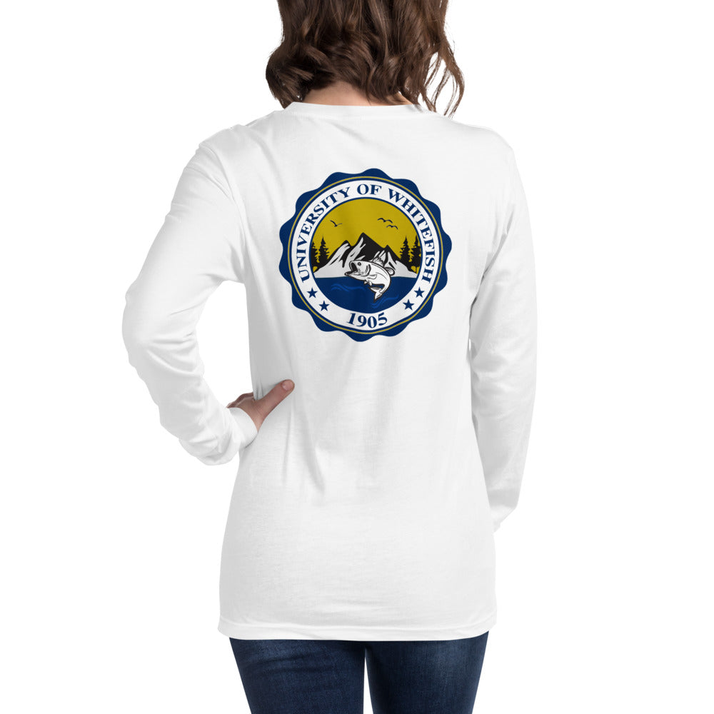 Women's / Unisex Long Sleeve Tee Modern Crest Back