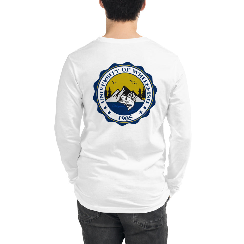 Men's / Unisex Long Sleeve Tee Modern Crest Back