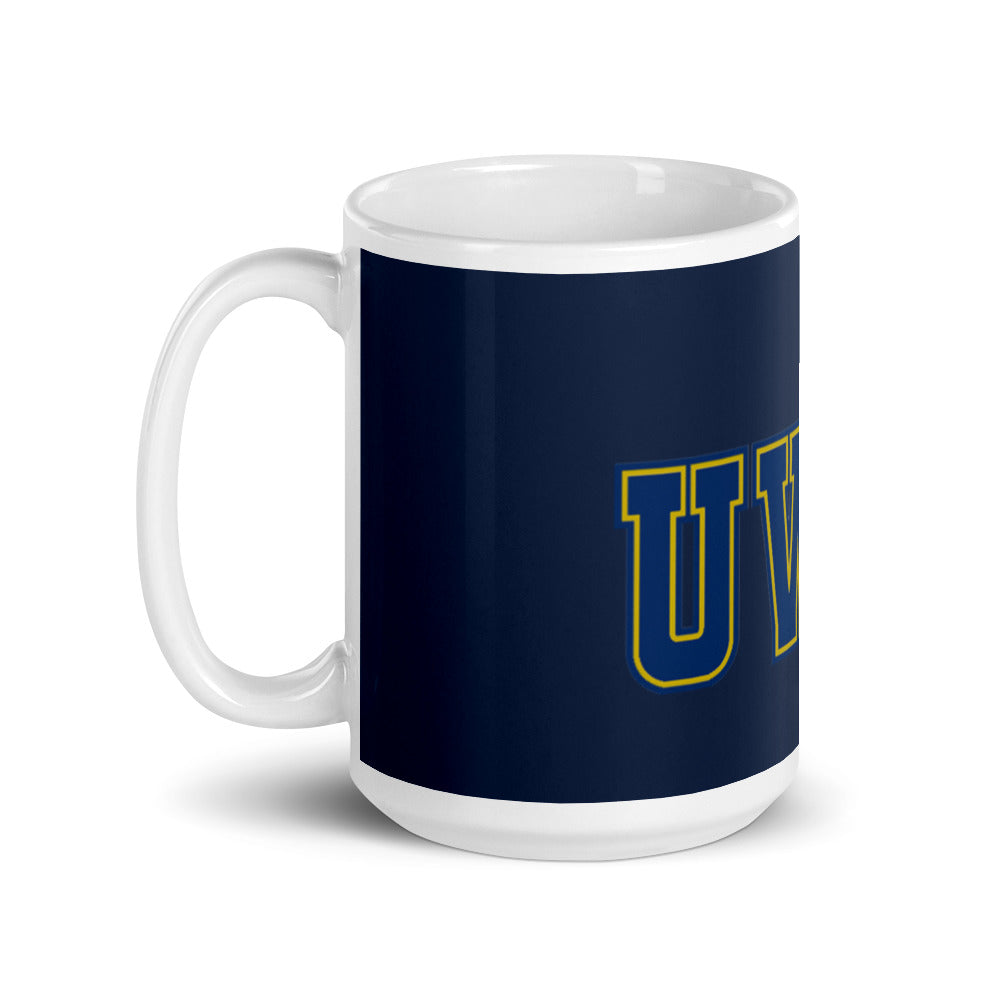 White glossy mug
