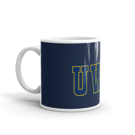 White glossy mug
